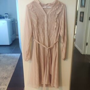 Nanette Lepore Blush Textured Dress Pink, Size 8